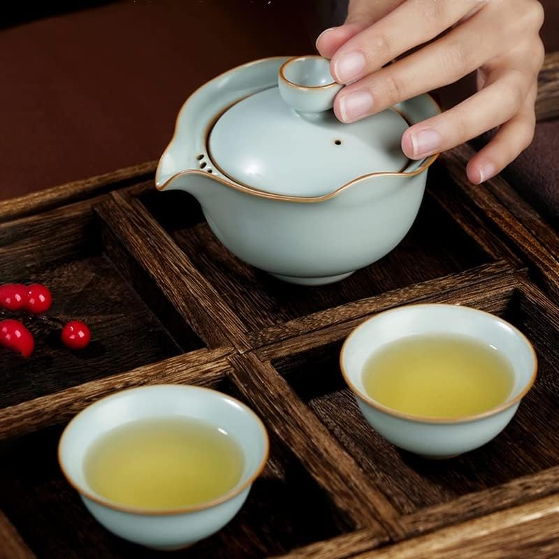 GANFANREN Пътен Чай На Открито Преносим Вашата Порцеланова супа от супник За Ръчно Заснемане на Керамични Подарък Кутии