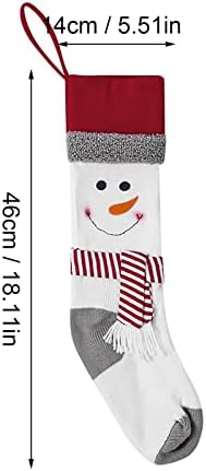 XIOS 2022 Коледни Чорапи, 18Големи Коледни Чорапи, Дядо Коледа, Снежен човек Пингвин за Декорация за Дома за парти Аксесоари и подаръци за децата Венец от перли Валентин