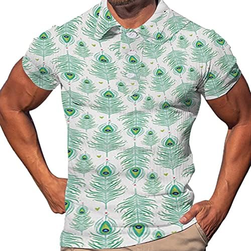 Bmisegm Летни Мъжки Ризи-Модельки Летен Тренд Мода Мъжка Риза 3dpolo Пуловер с цип С Къс Ръкав Ежедневни Мъжки Ризи