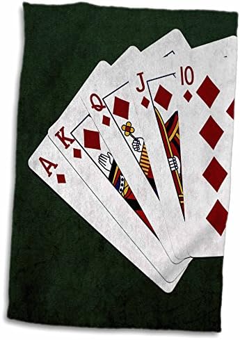 3dRose Alexis Фото-Арт - Покер ръка - Покер ръка Роял Флъш Купа - Кърпи (twl-270299-3)