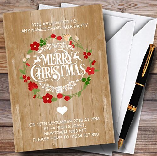 Пощенска картичка Zoo С ефект на Дърво Весела Коледа, Персонализирана за Коледа/Нова година/Празнично парти Invi.