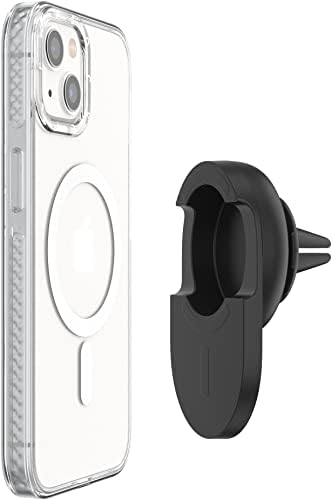 PopSockets: Писалка за телефон MagSafe, държач за мобилен телефон, съвместима с безжична зареждане - Неоново-розова прозрачна за определяне на MagSafe Магнитен държач за телефо