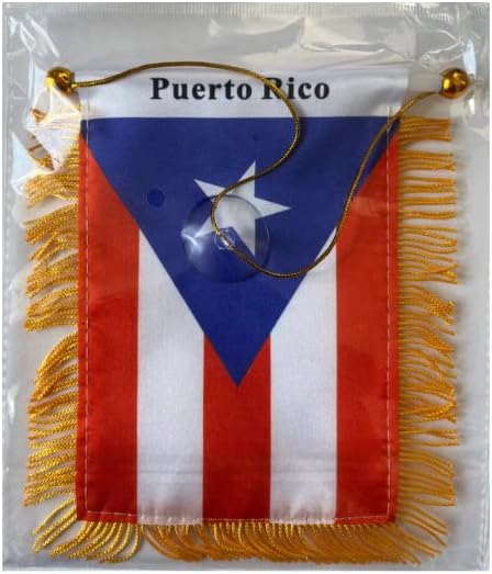 На прозореца с флага Пуерто Рико виси мини-банер