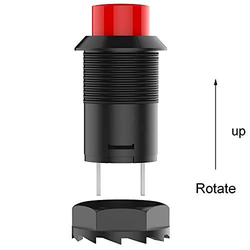 10 тласък ключове с червен капак Затварят/Отварят променлив ток 250/1.5 И 125 В /3А