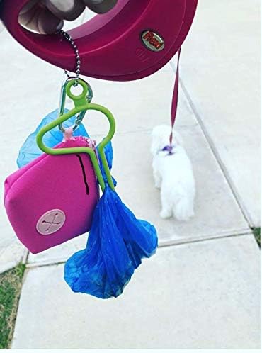 dooloop Титуляр за кучешки какашек Hands Free - чанта за боклук за домашни любимци с прикрепляемым аксесоар-каишка за куче ходене. Сега е изработен от рециклирана пластмаса