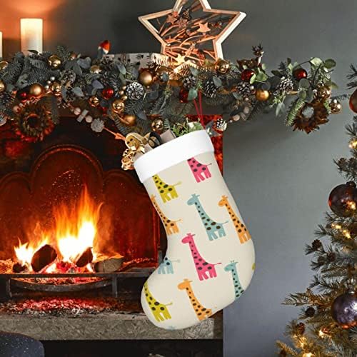 Коледни Чорапи Augenstern Цветен Жирафа Е Щастлив Камина С Две Лица Окачени Чорапи