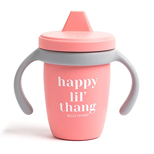 Bella Tunno Happy Sippy Cup - Преходни поилки за деца от 6 месеца и по-големи с подвижни дръжки и нетоксичен силикон,
