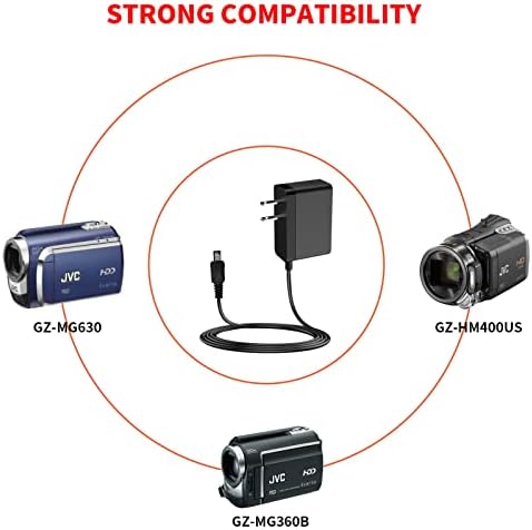 Зарядно устройство за видео камера JVC Everio - Преносим адаптер за видеокамери JVC AP-V14 AP-V15 AP-V16 GZ-MG630A GZ-MG21U GR-D72U GZ-MG27U GR-D93U GR-D371US GR-D375US GR-D395US GR-AX890US GR-D230US