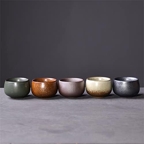 Колекция от керамични чаени чаши GANFANREN, Китайски комплекти чаши кунг-фу, Посуда за напитки, 80 мл, Чаена чаша за церемонията (Цвят: както е показано, размер: един разме?