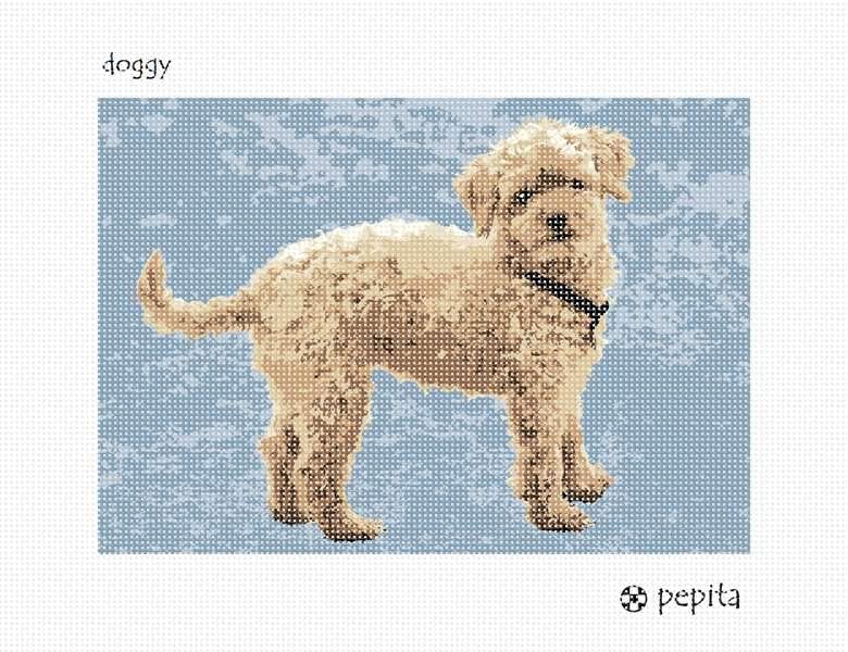 комплект за бродиране pepita: Кученце, 10 x 7