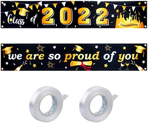 Бижута за бала 2022 г. - 2 бр., Поздравителни банери за завършилите, Аксесоари за абитуриентски партита, на Фона на бала банер 2022 година за вътрешна и външна употреба, в ?