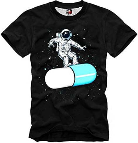 Тениска E1SYNDICATE Космическа Таблетка PSYCHONAUT Наркотици Кетамин ЛСД Трип Канабис