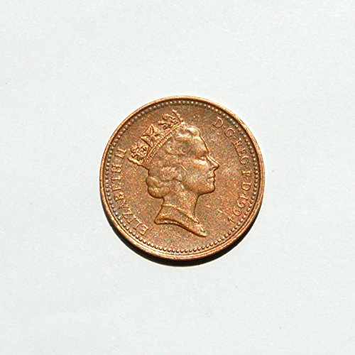 1994 обединено Кралство Великобритания 1 Стотинка - 3-та портрет на Елизабет II; магнитна монета С много малки детайли