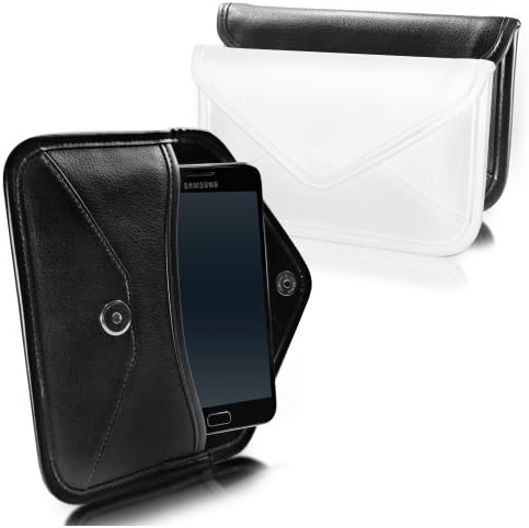 Калъф BoxWave, който е Съвместим с Motorola Edge 30 Нео - Луксозна Кожена чанта-месинджър, чанта-плик от изкуствена кожа