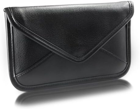 Калъф BoxWave, който е съвместим с OnePlus 6 (Case by BoxWave) - Луксозни Кожена чанта-месинджър, дизайн своята практика-плик от изкуствена кожа за OnePlus 6 - катранен
