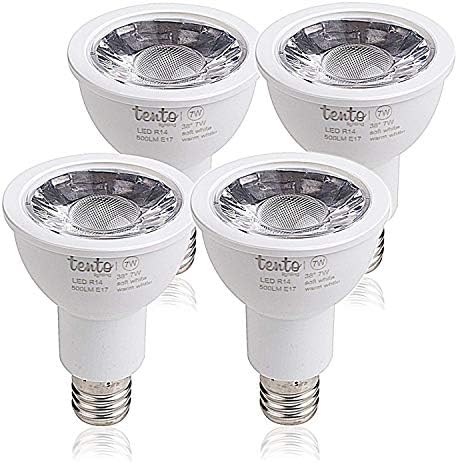 Tento Lighting E17 Led Лампа R14 Рефлектор 5,5 W 450 Лумена Мидълуер Основата На 40-Вата Смяна На Халогенна Лампа Топла