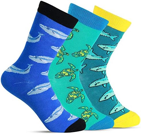 Luther Pike Seattle 3 опаковки - Луди чорапи за деца - Забавни и глупави Подаръци с нов дизайн за момчета 5-10 години - Kids