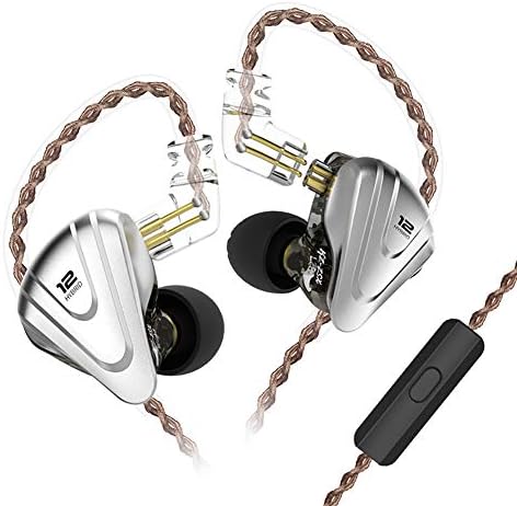 монитори-втулки, Хибридни слушалки KZ ZSX 1DD + 5BA Hi-Fi Стерео с шумоизолация, Спортни слушалки IEM със Сменяем кабел