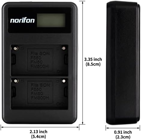 NP-FM50 Двухканальное LCD USB зарядно устройство за Sony CCD-TRV308, CCD-TRV138, CCD-TRV328, DSLR-A350, DSLR-A100, DSLR-A200, DSR-PD170, DSR-PD150, HVR-Z5U, HVR-Z1U, MVC-CD400 Камера и още много други