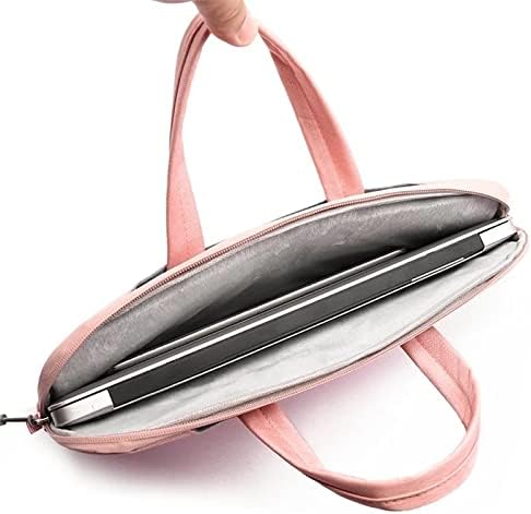 MMLLZEL Женствена чанта за лаптоп, чанта за лаптоп, мъжка чанта на рамото, декорации за чанти Пратеник (Цвят: розов, размер: 17,3 инча)