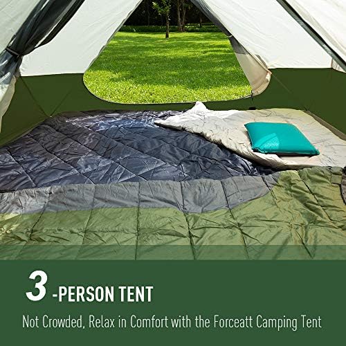 Кемпинговая Палатка Forceatt на 2/3 от Човек, Водоустойчив Ветрозащитная Палатка за Катерене, Instant Палатка с Дождевиком