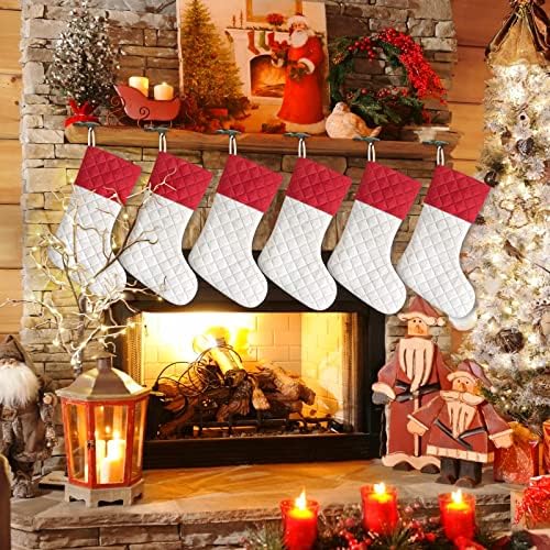 Коледни Чорапи Yoochee, 6 опаковки, Големи Чорапи 18 инча за Коледната украса, Здрав Персонализирани Коледни Чорапи,