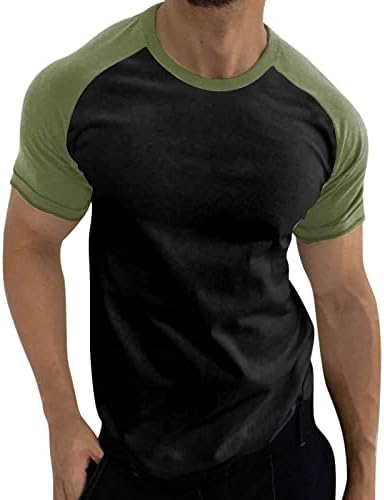 YHAIOGS Подаръци за Мъже, Мъжки Ризи С Къс Ръкав за Мъже Модельная Риза Xtreme Slim Non Желязо Бейзболна Риза в коледна