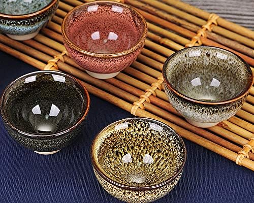 VanEnjoy 6 комплекта цветни чаени чаши - трансформация в пещ на китайското производство на ръчно изработени Jianzhan