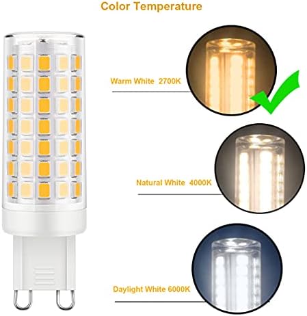 Led лампа La Farah G9 капацитет 6 W, мек Топъл Бял 2700 К, Галогенный еквивалент на T4 G9 мощност 60 W, за лампи, полилеи