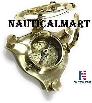 NauticalMart NM030314A Месинг Компас Слънчевия часовник 3.5 инча - Опаковка от 16