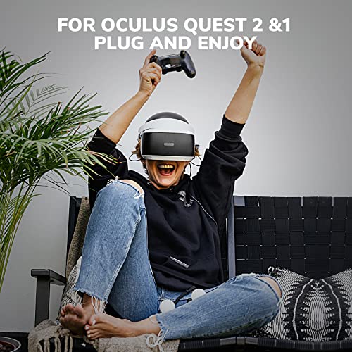 RUIZHI за Oculus Quest 2 Линк Cable16ft Бързо зареждане и високоскоростен пренос на данни, Кабел USB 3.0-C USB, Съвместим с игри слушалки Oculus/Meta Quest 2 VR за PC Steam VR