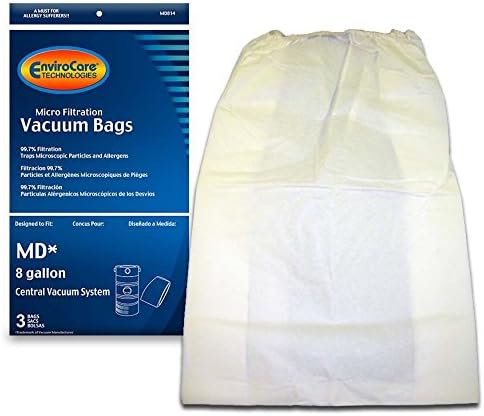 Сменяеми Торбички за прах за Микрофильтрационного Прахосмукачка EnviroCare за Съвременните Централни Прахосмукачки обем 8 Литра 3 Опаковки