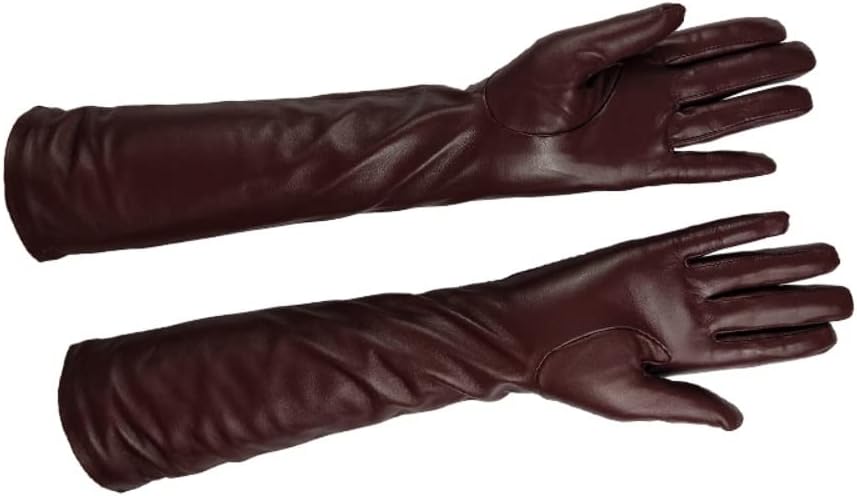 TREXD Дамски Зимни Ръкавици С топла подплата, Дамски Ръкавици Дълги Ръкавици с ръкав до лакътя (Цвят: D, размер: 8)