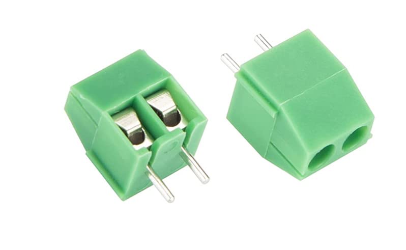 LuoQiuFa 60 бр Зелен 2-контактен Винт за закрепване на печатната платка с по стъпка 3,5 mm, Клеммная Тампон за Arduino