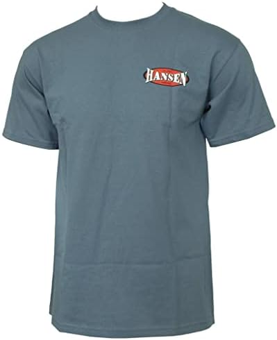 Мъжка тениска, за да сърфирате с ново лого Hansen Surfboards, Къс ръкав, тениска с кръгло деколте от памук и Полиестер с графичен дизайн