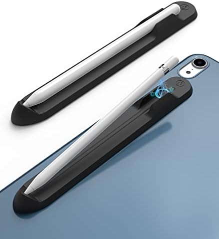Магнитен държач за моливи MoKo, съвместим с Apple Молив на 1-во и 2-ро поколение, Здрав Лигав Ръкав, Силикон притежателя