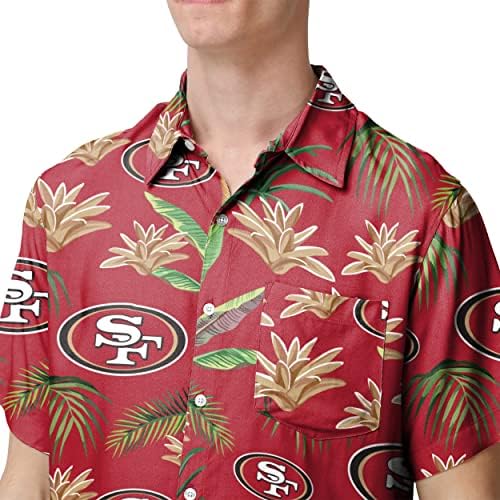 Мъжка риза FOCO NFL с цветен Тропически принтом копчета