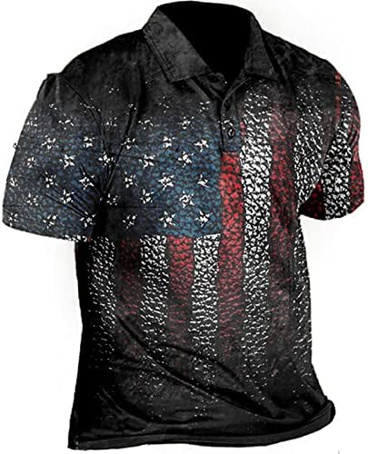 Летни Мъжки Тениски, Мъжки Патриотична Идея Ден на Независимостта Американски Флаг Класически Приятелка Средни Тениски за