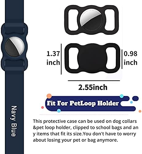 Нашийник за кучета с въздушна маркирани с, Съвместим за употреба за въздушна етикети, Калъф за Apple airtags, Силиконов Защитен калъф за носене, Лека, мека, Защитава от над