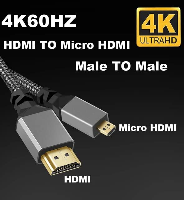Найлон Плитка HD, 4K @ 60HZ V1.4 TPU HD 1080P Съвместим Кабел-Удължител Micro Mini-HDMI за Tablet PC