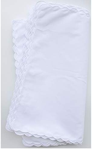 Обемна Опаковка Носа Шалове Памучни Носни Кърпички С Назъбени Ръбове Карманное Квадратна Кърпа Бяло 11 Инча
