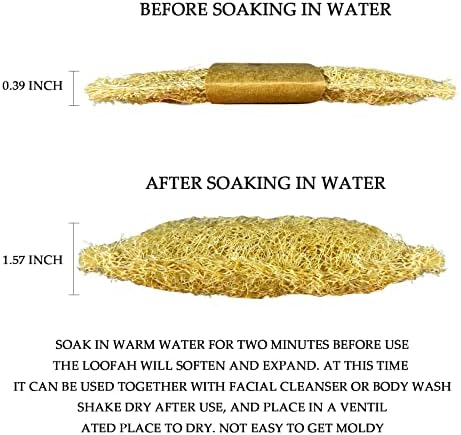Натурална отшелушивающая гъба от люфы (5 опаковки) - Отшелушивающая гъба за тяло - Биоразлагаемая люфа - Екологично