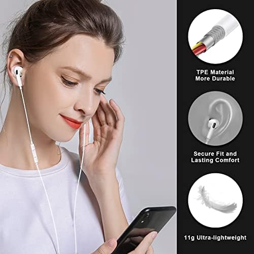 Жични слушалки GXNNDYMY с жак 3,5 мм, слушалки в ушите Hi-Fi Стерео слушалки с микрофон, силата на звука, предизвикателства,