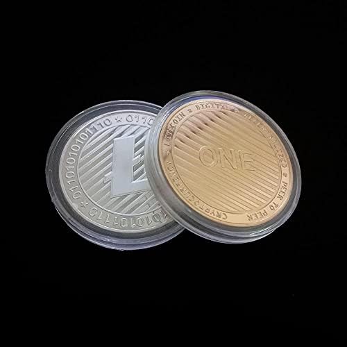 2 елемента Възпоменателна Монета, Позлатена Сребърна Монета Litecoin Litecoin Виртуална Криптовалюта 2021 Лимитированная