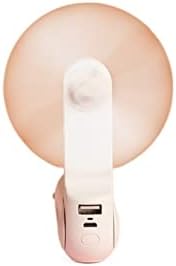 Фен JKYYDS - Ръчно Фен Акумулаторна батерия за Преносим Сгъваем Вентилатор Малък Джобен Ръчно Фен с Фенерче за дома на открито (Цвят: бордо)