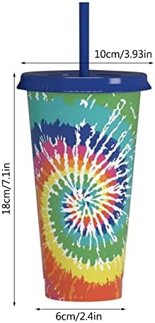 Креативна Чаша за вода, с Променящ се цвят, чаша от полипропиленова пластмаса, слама, с Променящ се Цвят, Пластмасова Прозрачна Слама чаша 710 мл, Чувствителна към сту