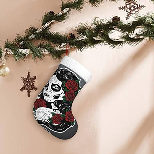 PSVOD Goth Girl Нова Година Коледна Декоративни Чорапи, Окачени Коледни Чорапи