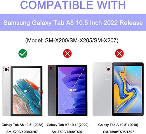 Калъф EKVINOR за Samsung Galaxy Tab A8 10.5 инча 2022 година на издаване (модел SM-X200/X205/X207), Защитен калъф-стойка
