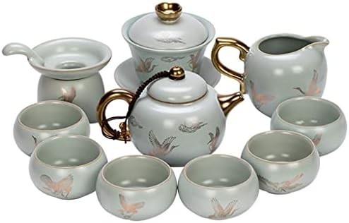 HDRZR Чай Кунг-фу, Може да отмени Порцеланов Чайник С Капак, Чаша, Чаши Чай С Изображение на Златния Набиране на персонал,