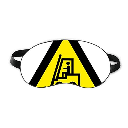 Предупредителен Символ на Жълто-Черните Мотокар Товарачи Триъгълна Защитна Маска За сън Мека Нощна Превръзка На очите